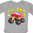 thumbnail image 4 of Inktastic Monster Truck Little Bro Boys Long Sleeve Baby Bodysuit, 4 of 5
