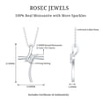 thumbnail image 6 of Rosec Jewels Moissanite Cross Pendant with Chain (D-VS1 Quality) - 925 Stamped Hypoallergenic Cross Necklace - Ready to Gift, 6 of 7