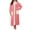 Pink, variant on Fluffy Plush Bathrobe For Women, Ladies Button Down Long Sleeve Robes, Fall & Winter Casual Lounge Sleepwear Long Robe