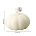 thumbnail image 3 of IPEWLEX Pumpkin Shaped Scented Candle - Rose Aroma Soy Wax Decorative Candle for Fall, Halloween, Thanksgiving Home Decor, 10-15 Hours Burn Time, 3 of 6