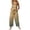 #01Army Green, variant on Women's Floral Print Sleeveless Overalls Loose Wide Leg Cotton Linen Jumpsuit with Pockets Green XL