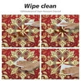 thumbnail image 4 of Nawypu Christmas Snowflakes Round Fitted Tablecloth Elastic Edge Waterproof Oil-Proof Table Cover Stain-Resistant Table Cloth Fits Round Tables, 4 of 7