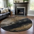 thumbnail image 3 of Dalyn Rugs Premium Machine Washable Mayfield AMF1209 Charcoal 8' x 8' Round Rug, 3 of 6