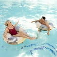 thumbnail image 6 of Big Joe Lux Ring Premium Inflatable Pool Float, Navy and Ivory, Premier Mesh, Durable UV Protected Polyester Blend, 6 of 8