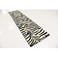 thumbnail image 5 of Unique Loom 3125072 Zebra Animal Print Runner Rug, 2 Feet 7 Inch x 10 Feet, Ivory/Black, 5 of 5