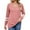 Pink, variant on Cotton Long Sleeve Tops Womens 2025 Trendy V Neck Striped Plain T Shirts Fall Casual Loose Tunic Pullover Sweatshirt (XL, Pink)