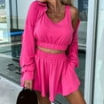 thumbnail image 4 of Elainilye Fashion Workout Outfits for Women Fall Winter Track Suits 3 Piece Outfits Cardigan Cropped Tank Tops Pants Matching Sets,Pink, 4 of 9