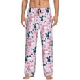 thumbnail image 2 of Kdxio Cartoon Poodle Dog Print Men's Sleep Pajama Pant Lounge Pants with Pockets, 2 of 8