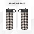 thumbnail image 3 of Sikiie Black Plaid Heart Print 18OZ Insulated Straw Cup, Portable Leak-proof Sports Water Bottle, Stainless Steel Water Cup Suitable for Home and Outdoor, 3 of 8