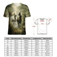 thumbnail image 2 of Cool Horse T-Shirt O Neck Retro Print Big Size T-Shirts Short Sleeve Tees Womens Pretty Design, 2 of 5