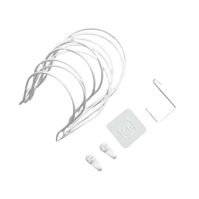 Abbracc 5x Wall Mounted Hat Holder Pounch Multi Functional Display with Accessories White