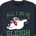 thumbnail image 3 of Frosty The Snowman - Christmas - All I Do Is Sleigh - Men's Crew Neck Fleece Pullover, 3 of 5
