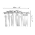 thumbnail image 2 of Unique Bargains 1 Pc Women's S-shaped Rhinestones Side Comb for Parties Silver Tone Alloy, 2 of 4