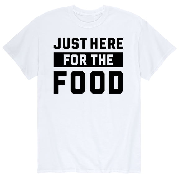 Instant Message - Just Here For The Food Short Sleeve Graphic T-Shirt