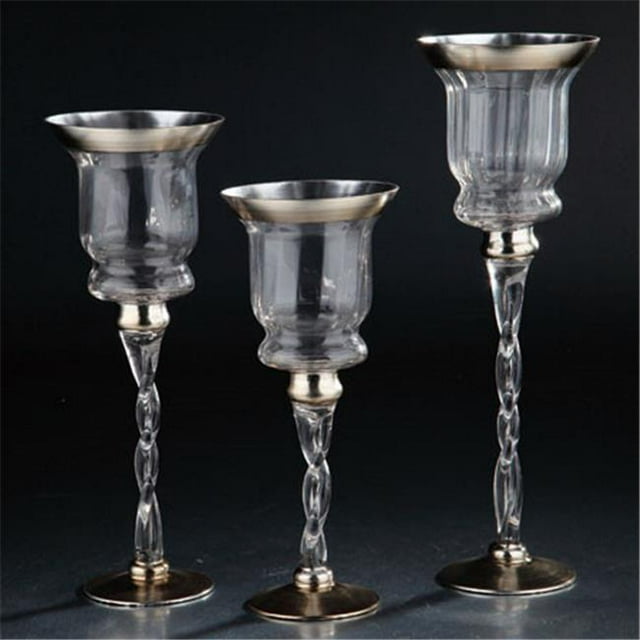 Porte-bougie Hurricane Set&44; Argent