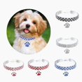 thumbnail image 4 of Bling Rhinestone Elastic Kitten Collar Necklace for Small Dog Jewelry Pet Supplies Cat Collar Dog Collars Pet Pendant PINK S, 4 of 8