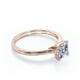 thumbnail image 3 of JeenMata Anillo de Moda Solitario con Engaste en Punta de Talla Cojín de 1 Quilate Impecable en Baño de Oro Rosa de 18 K sobre Plata, 3 of 5