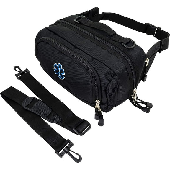 LINE2design First Aid Fanny Pack - First Responder EMS EMT Paramedic Bag - Black