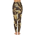 thumbnail image 5 of Gold Chains Leggings Baroque Style Fitness Yoga Pants Push Up Kawaii Sports Tights Pockets Stretch Design Yoga Legging, 5 of 6