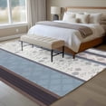 thumbnail image 4 of 5'x8' Area Rugs, Blue Brown Stripes Indoor Outdoor Area Rug for Living Room Bedroom, Abstract Geometric Spring Flowers Country Washable Bathroom Rugs Kitchen Floor Carpet Mats Home Decor Aesthetic, 4 of 8