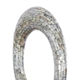thumbnail image 5 of 16" x 30" Gray Mother of Pearl Shell Swirl Abstract Sculpture with Black Base, by DecMode, 5 of 10