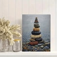 thumbnail image 2 of QISVANSET Stacked Stone Canvas Wall Art Print 15.75x11.81 Inches, 2 of 5