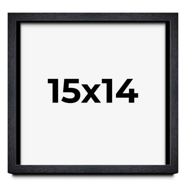 15x14 Shadow Box Frame Black | 1 Inches Deep Real Wood Farmhouse Shadowbox Display Frame | UV