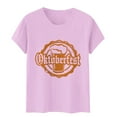 thumbnail image 5 of YUEJUIR Tee Shirts Womens Women'S Summer/Fall Oktoberfest Short Sleeve T Shirt Top Oversized Tshirts Womens Tshirt (Pink,S), 5 of 5