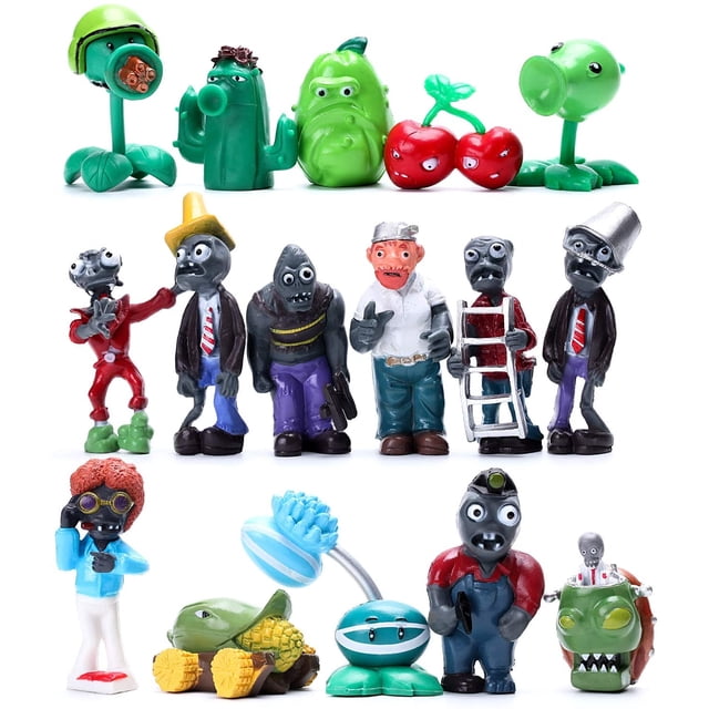 Maikerry 16Pcs Plantas vs Zombies Figuras PVZ Figuritas Cupc Maikerry Maikerry