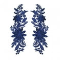 thumbnail image 1 of 2 apliques de encaje, adornos de encaje, parches de encaje, apliques de flores bordadas para coser Azul oscuro, 1 of 9
