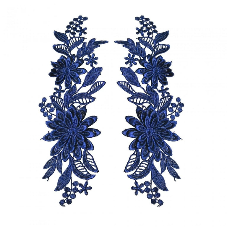 1 Pair Lace Flower Applique for Bridal Accessories Supply Wedding Dress DIY Dark Blue - Walmart.com 1 Pair Lace Flower Applique for Bridal Accessories Supply Wedding Dress DIY Dark Blue - Walmart.com