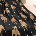 thumbnail image 3 of Pitbull Dog and Footprint Blanket,Comfortable Soft Flannel Throw Blanket,All Season,Warm Lightweight Blankets for Sofa Bed Couch Living Room Chair,60"x80"(150x200cm), 3 of 4