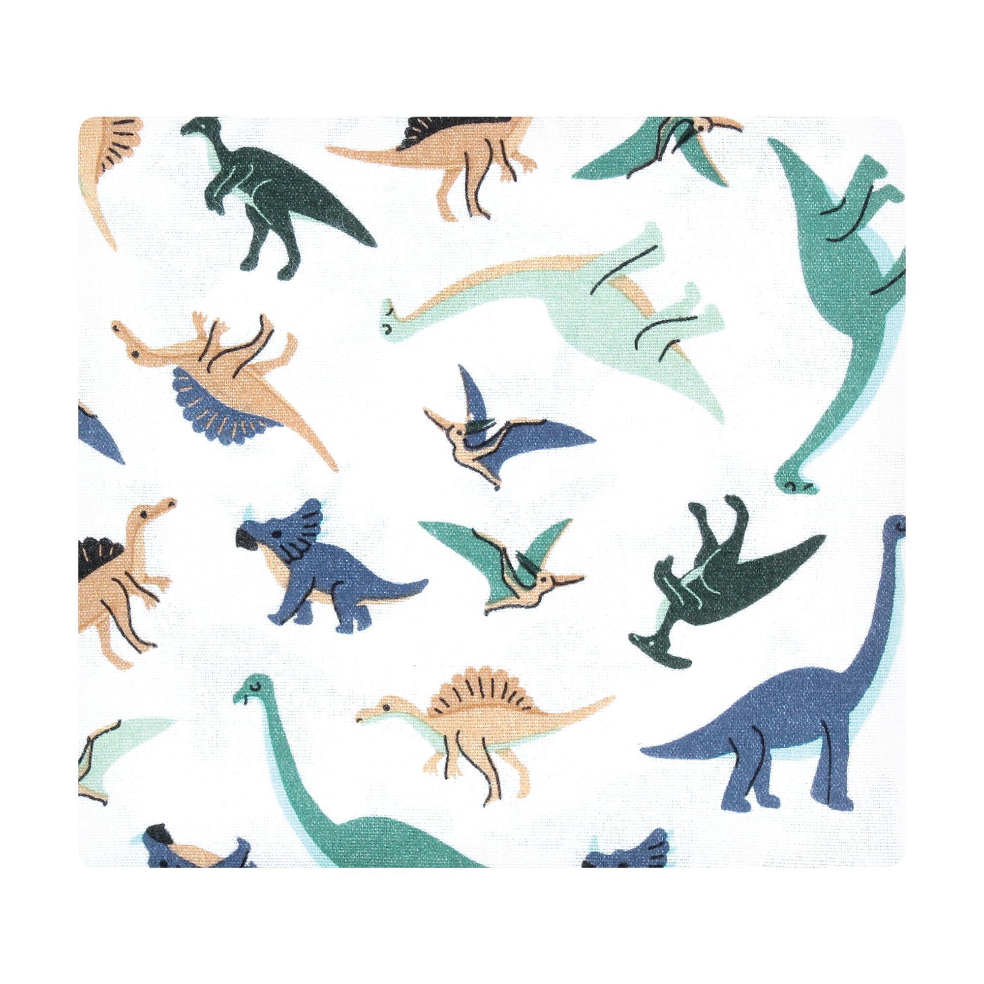Hudson Baby Boys Cotton Flannel Receiving Blankets Bundle, Dino Friends, One Size