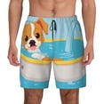 thumbnail image 2 of Picia Cute Dog In Bath pattern Mens Swim Trunks with Compression Liner Stretch Beach Shorts Quick Dry with Zipper Pockets No-Chafing Board Shorts-XX-Large, 2 of 9
