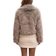 thumbnail image 2 of INSPIRE CHIC Womens Faux Fur Coats Fuzzy Long Sleeves Lapel Collar Smooth Lining Oversized with Pockets Warm Winter Jackets Outwear X Large Khaki, 2 of 4