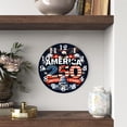 thumbnail image 3 of 12 Inch Patriotic Wall Clock, USA 250th Anniversary Wooden Round Wall Clocks with Silent Non-Ticking Quartz Movement, Battery Operated, Art Decor Hanging Clock for Kitchen, Bedroom, Living Room, 3 of 9