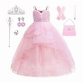 thumbnail image 1 of HAWEE Robe de Sorcière pour Filles Cosplay d'Halloween Princesse Paillettes Tenues en Maille, 1 of 7