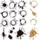 thumbnail image 1 of Sellos transparentes con manchas de café, sellos circulares de tinta de té vintage, sellos de goma reutilizables con fondo transparente para sellos postales, sellos de silicona transparente, 1 of 9