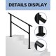 thumbnail image 1 of Yeshouse Pasamanos metálicos para escaleras exteriores, kit de pasamanos para escaleras exteriores, pasamanos de aluminio y hierro forjado para escaleras exteriores, para mayor seguridad y estabilidad, 1 of 4