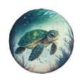 thumbnail image 2 of Easygdp Watercolor Turtle5 Automobile Tire Dust Cover, 14-17in Spare Tire Cover Universal Fit for Trailer, Car, Truck, SUV, Jeep - 14 inch, 2 of 9