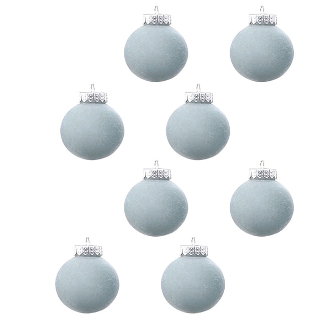 Bolas navideñas de terciopelo flocadas, 8 unidades, para colgar en el árbol de Navidad, para decorar el árbol de Navidad, en liquidación.