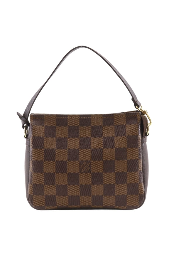 Pre-Owned Louis Vuitton Truth Makeup Pouch N51982 Damier Canvas 1999 Brown SP1909 Women's