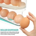thumbnail image 3 of Dispensador de huevos con ruedas para refrigerador, organizador de huevos, contenedor de huevos, doble piso, estante para huevos, almacenamiento de cocina, 3 of 8