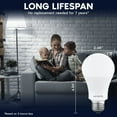 thumbnail image 2 of Luxrite A19 LED Light Bulb 12.5W=100W 5000K 1500 Lumens Non-Dimmable E26 Base Enclosed Fixture Rated Damp Rated ETL 16 Pack, 2 of 7