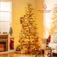 thumbnail image 3 of Costway 7.5 FT Pre-Lit Artificial Christmas Tree with 725 Branch Tips 500 Lights 8 Modes, 3 of 10