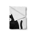 thumbnail image 2 of Ying Yang Soft Flannel Fleece Throw Blanket, Cats Cuddle Hugging Unity Ying Yang Sign Cartoon Animals Feng Shui, Cozy Plush for Indoor and Outdoor Use, 60" x 80", Black White, by Ambesonne, 2 of 6