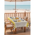 thumbnail image 2 of Outdoor Tablecloths with Umbrella Hole & Zipper, Yellow Truck Tablecloth Rectangle 60x84 Inch, Spring Bees Honey Daisy Black Buffalo Plaid Waterproof Table Cloth, Patio/Pool/Picnic Table Covers, 2 of 8