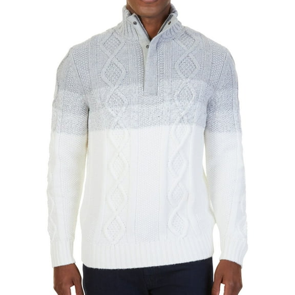 Nautica Mens Diamond Knit Pullover Sweater, White, Small