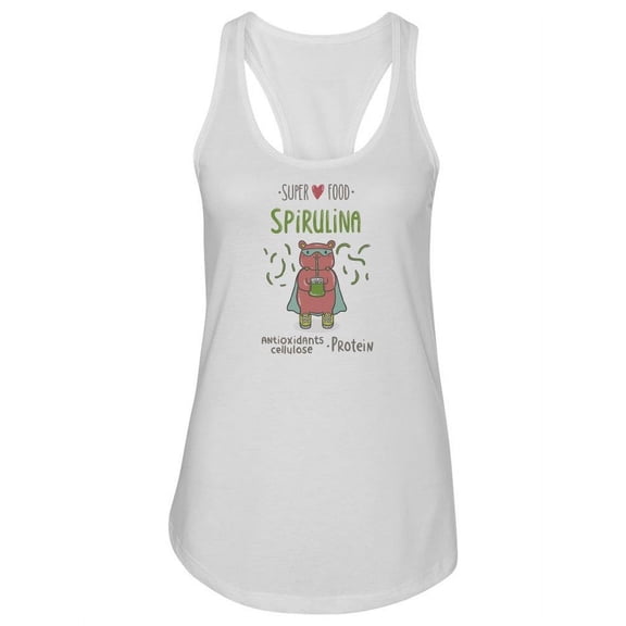 Spirulina Super Food Racerback Tank Women -Image by Shutterstock, Female Medium