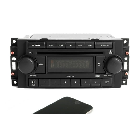 Restored 2004-2010 Jeep Dodge Chrysler AM FM CD Auxiliary Input Bluetooth REF P05064171AE (Refurbished)